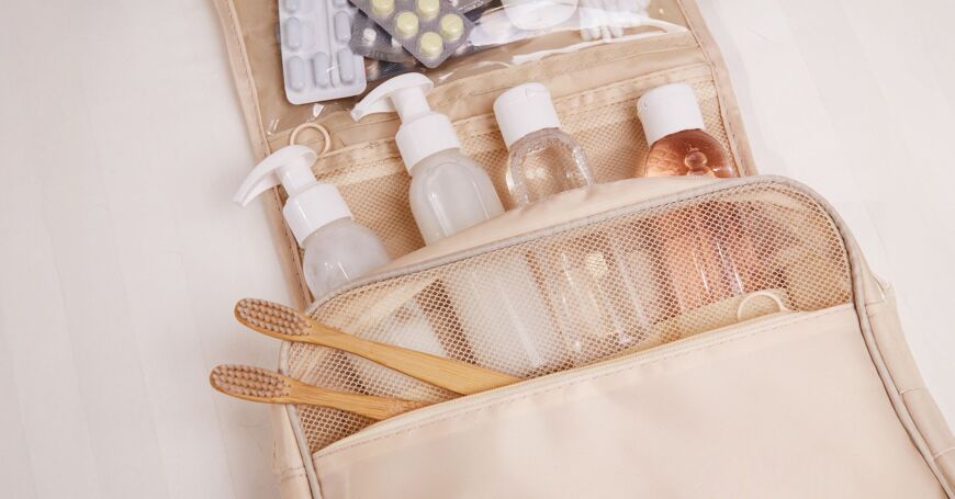 Lääkkeet ja kosmetiikka on pakattu näppärään pussukkaan