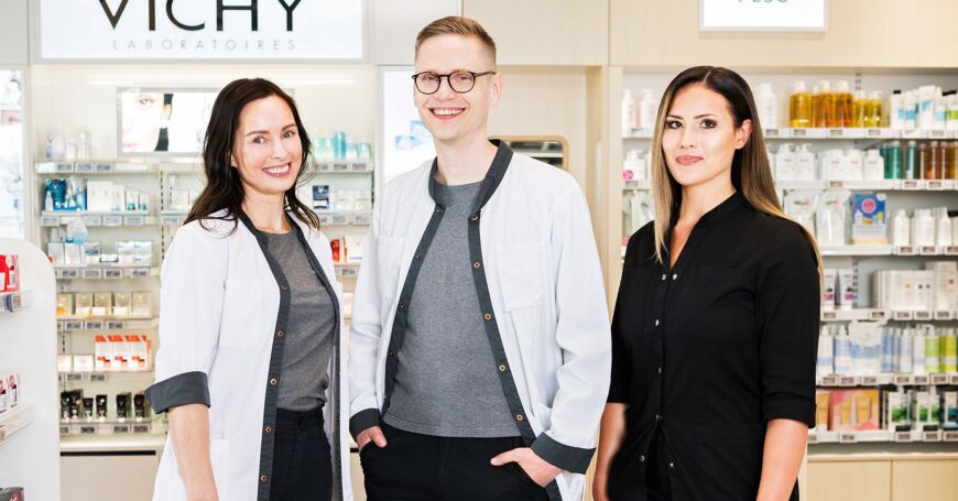 Yliopiston Apteekin henkilökunta auttaa aina terveyteen ja lääkitykseen liittyvissä asioissa