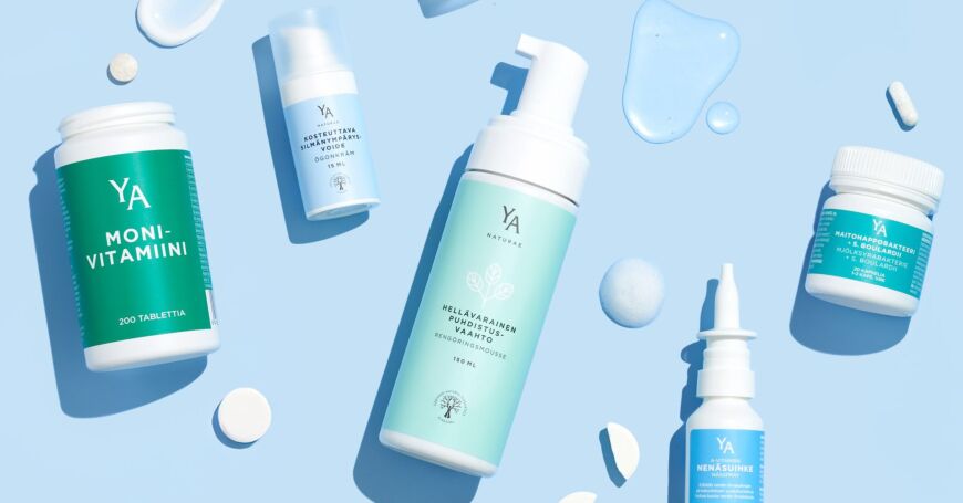 YA-tuotesarja ja YA naturae -tuotteet on laadukkaita koko perheen hyvinvointituotteita