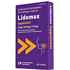 LIDOMAX APPELSIINI 2/0,6/1,2 mg IMESKELYTABLETTI 24 fol
