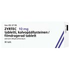 ZYRTEC 10 mg TABLETTI, KALVOPÄÄLLYSTEINEN 30 fol