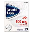 PANADOL ZAPP 500 mg TABLETTI, KALVOPÄÄLLYSTEINEN 30 fol