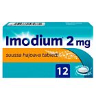 IMODIUM 2 mg TABLETTI, SUUSSA HAJOAVA 12 fol