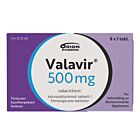 VALAVIR 500 mg TABLETTI, KALVOPÄÄLLYSTEINEN 8 fol