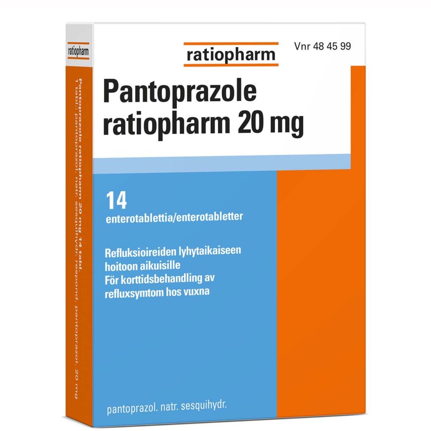 PANTOPRAZOLE RATIOPHARM 20 MG HAJOAVA TABLETTI 14 fol | Yliopiston Apteekki