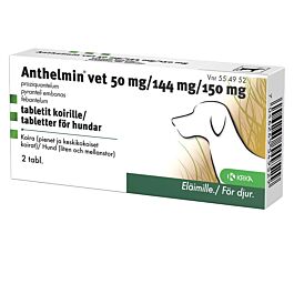 ANTHELMIN VET 50/144/150 mg TABLETTI KOIRALLE 2 fol | Yliopiston Apteekki