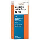 CETIRIZIN-RATIOPHARM 10 MG KALVOPÄÄLLYSTEINEN TABLETTI 10 fol