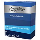 ROGAINE 50 mg/ml LIUOS IHOLLE 2 ANNOSTELIJAA 3 x 60 ml