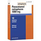 PARACETAMOL RATIOPHARM 1000 MG TABLETTI 10 fol