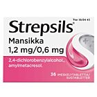 STREPSILS MANSIKKA 1,2/0,6 mg IMESKELYTABLETTI 36 fol