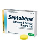 SEPTABENE SITRUUNA & HUNAJA 3/1 mg IMESKELYTABLETTI 16 fol