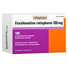 FEXOFENADINE RATIOPHARM 120 MG KALVOPÄÄLLYSTEINEN TABLETTI 100 fol