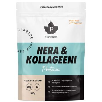 PUHDISTAMO ATHLETICS HERA & KOLLAGEENI COOKIES & CREAM 500 G