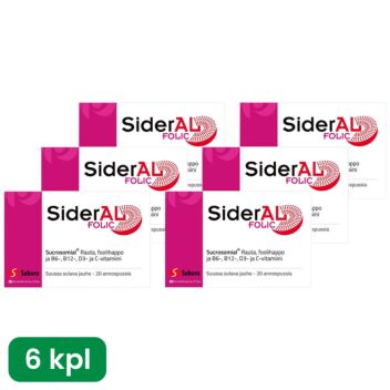 SIDERAL FOLIC SÄÄSTÖPAKKAUS 6 X 20 PSS