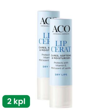 ACO FACE LIP CERAT HUULIVOIDE  SÄÄSTÖPAKKAUS 2 X 4,6 G