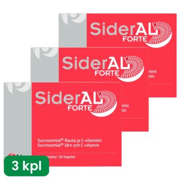 SIDERAL FORTE SÄÄSTÖPAKKAUS 3 X 20 KAPS