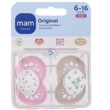 MAM ORIGINAL 6-16KK SILIKONI 2 KPL
