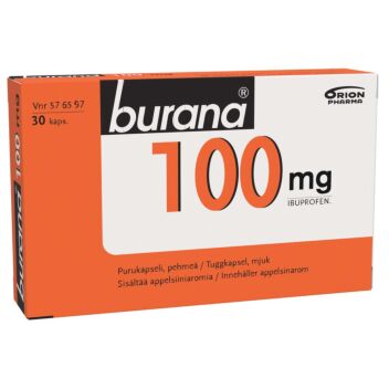 BURANA 100 mg PURUKAPSELI, PEHMEÄ 30 fol