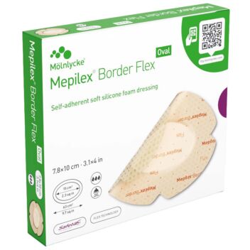 MEPILEX BORDER FLEX OVAL 7,8 X 10 CM 5 KPL