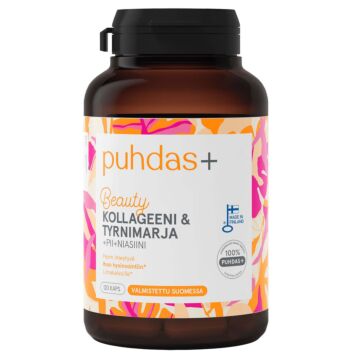 PUHDAS+ BEAUTY KOLLAGEENI & TYRNIMARJA KAPS 120 KPL