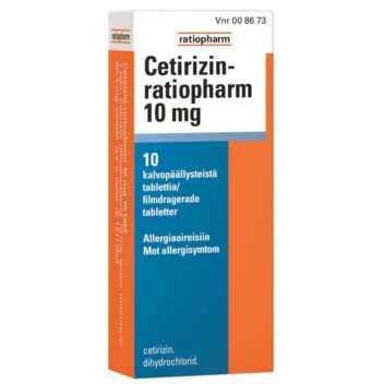 CETIRIZIN-RATIOPHARM TABLETTI 10MG