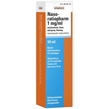 NASO-RATIOPHARM 1 mg/ml NENÄSUMUTE, LIUOS 10 ml