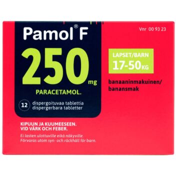 PAMOL F 250 mg DISPERGOITUVA TABLETTI 12 fol