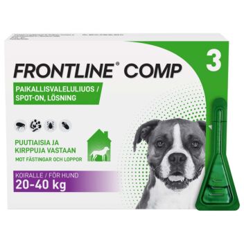 FRONTLINE COMP 268 mg/241,2 mg PAIKALLISVALELULIUOS KOIRILLE 3x2,68 ml