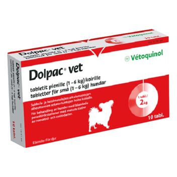 DOLPAC VET TABLETIT PIENILLE KOIRILLE 40,06/9,99/10 mg TABLETTI 1-6 KG 10 fol