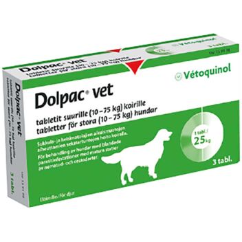 DOLPAC VET TABLETIT SUURILLE KOIRILLE 500,70/124,85/125 mg TABLETTI 10-75 KG 3 fol