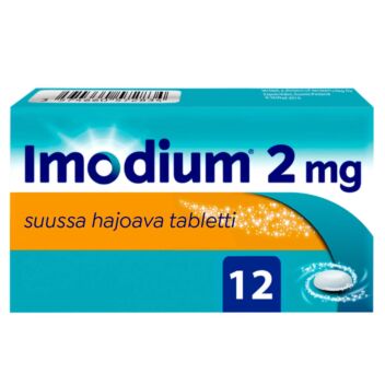 IMODIUM 2 mg TABLETTI, SUUSSA HAJOAVA 12 fol