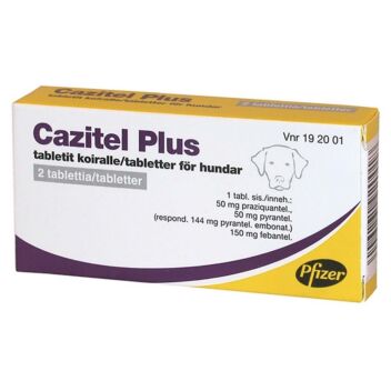 CAZITEL PLUS 50/144/150 mg TABLETTI KOIRALLE 2 fol