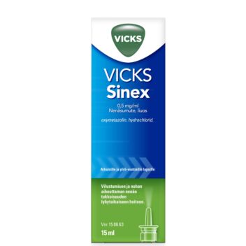 VICKS SINEX 0,5 mg/ml NENÄSUMUTE, LIUOS 15 ml
