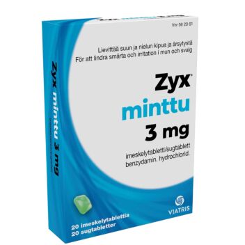 ZYX MINTTU 3 mg IMESKELYTABLETTI 20 fol