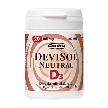 DEVISOL NEUTRAL 20 MIKROG TABLETTI 200 KPL