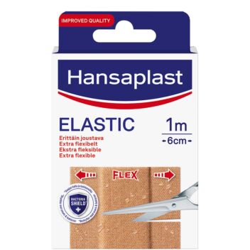 HANSAPLAST ELASTINEN 1M X 6CM LEIKATTAVA LAASTARI