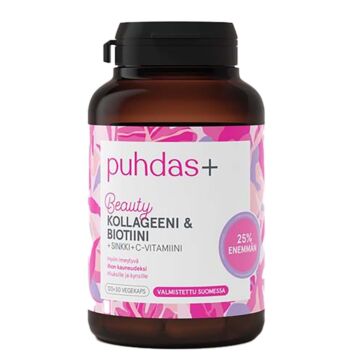 PUHDAS+ KOLLAGEENI & BIOTIINI KAPS 150 kpl