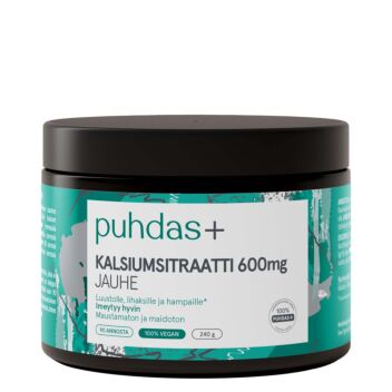 PUHDAS+ KALSIUMSITRAATTI 600 MG 240 G