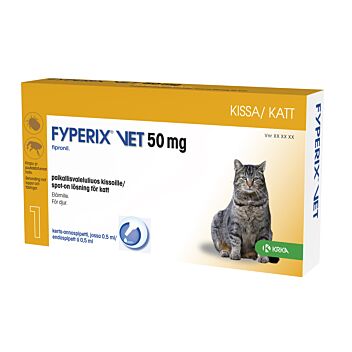 FYPERIX VET 50 mg PAIKALLISVALELULIUOS KISSALLE 0,5 ml
