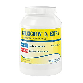 CALCICHEW D3 EXTRA SITRUUNA 500 mg/20 mikrog PURUTABLETTI 100 kpl