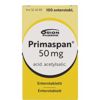 PRIMASPAN 50 mg ENTEROTABLETTI 100 kpl