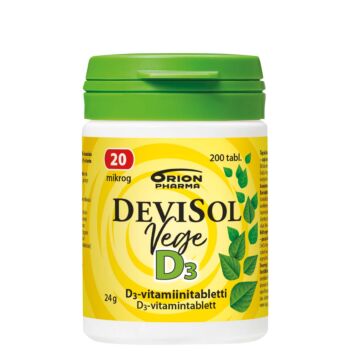 DEVISOL VEGE 20 MIKROG NIELTÄVÄ TABL 200 kpl