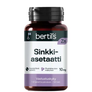 BERTIL'S SINKKIASETAATTI 10 MG IMESKELYTABL 120 KPL