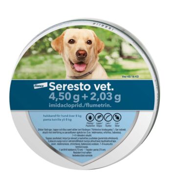 SERESTO VET. 4,5/2,03 g LÄÄKEPANTA KOIRILLE YLI 8 KG, 70 CM 1 kpl
