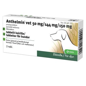 ANTHELMIN VET 50/144/150 mg TABLETTI KOIRALLE 2 fol