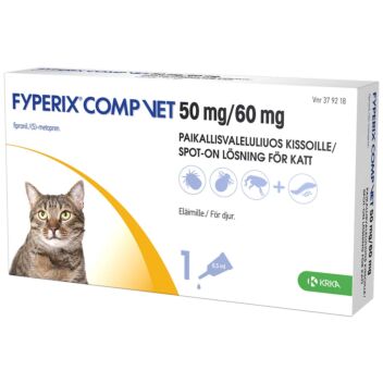 FYPERIX COMP VET 50 mg/60 mg PAIKALLISVALELULIUOS KISSALLE 0,5 ml