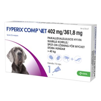 FYPERIX COMP VET 402 mg/361,8 mg PAIKALLISVALELULIUOS KOIRALLE YLI 40 KG-60 KG 4,02 ml