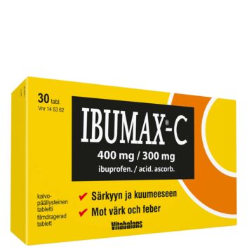 IBUMAX-C 400/300 mg TABLETTI, KALVOPÄÄLLYSTEINEN 30 fol