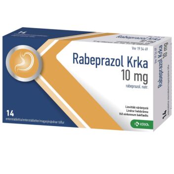 RABEPRAZOL KRKA 10 mg ENTEROTABLETTI 14 fol
