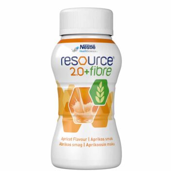 RESOURCE 2,0 + FIBRE NESTE, TÄYDENNYSRAVINTOVALMISTE APRIKOOSI 4 X 200 ML